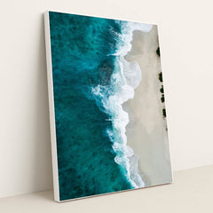 Seafoam Drift by Shifaaz shamoon - White Frame Stretchiez