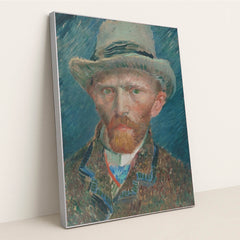 Self-Portrait (1887) by Vincent van Gogh - Silver Frame Stretchiez
