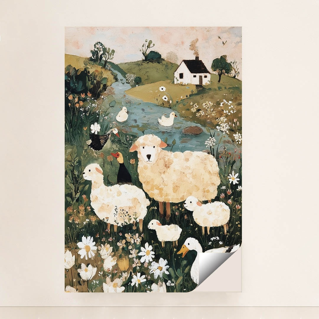 Sheep in the Meadow by Anna Stone - Peeliez