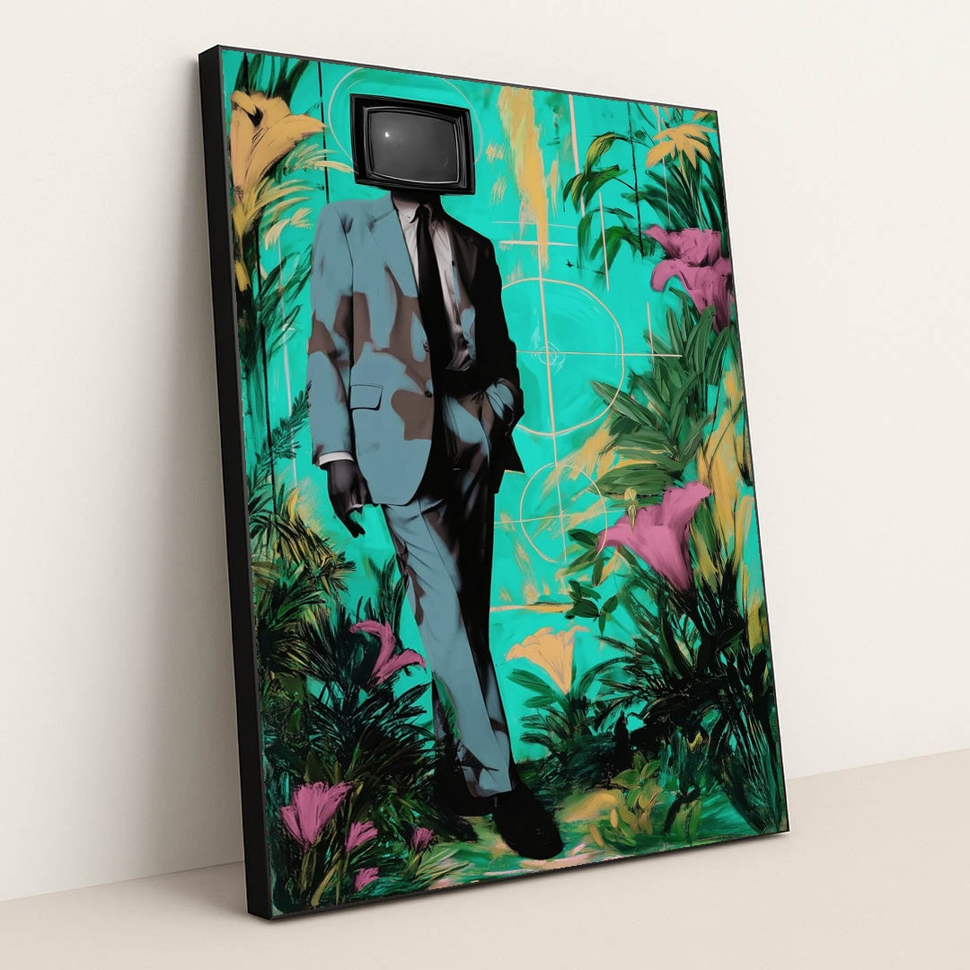 Signal in Bloom by Kyle Baugh - Black Frame Stretchiez
