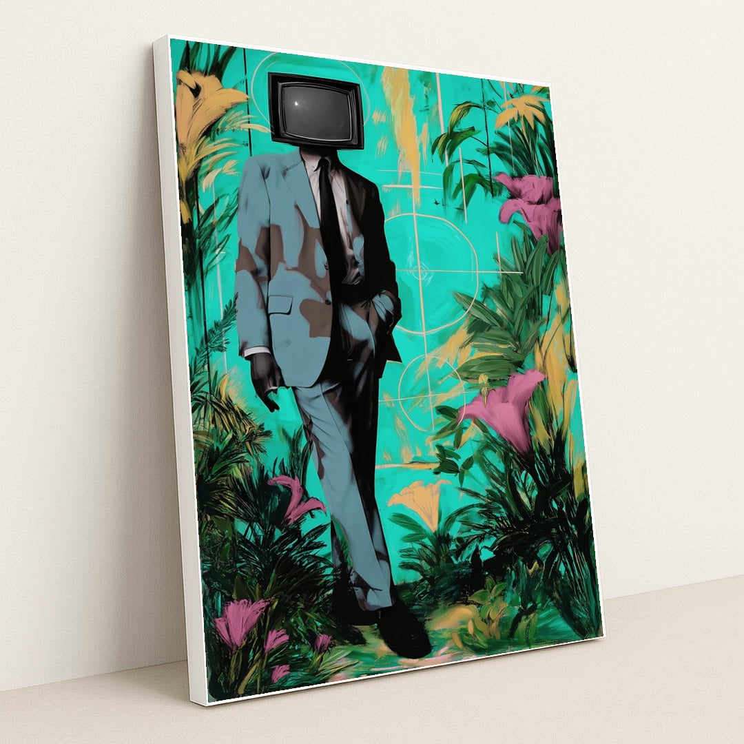 Signal in Bloom by Kyle Baugh - White Frame Stretchiez
