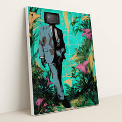Signal in Bloom by Kyle Baugh - White Frame Stretchiez