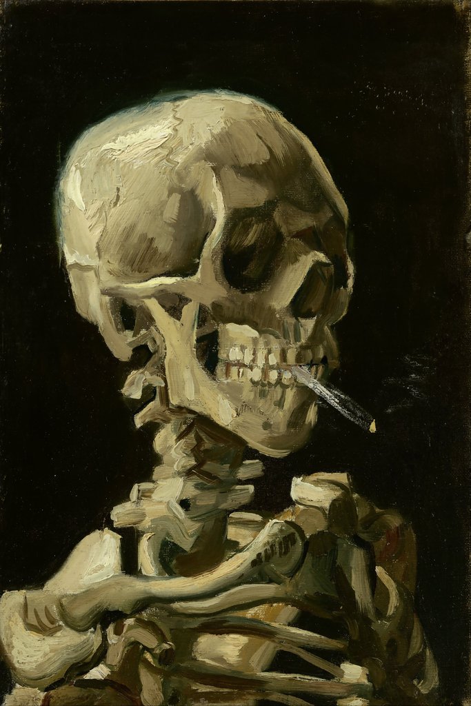 Skull With Burning Cigarette by Vincent van Gogh