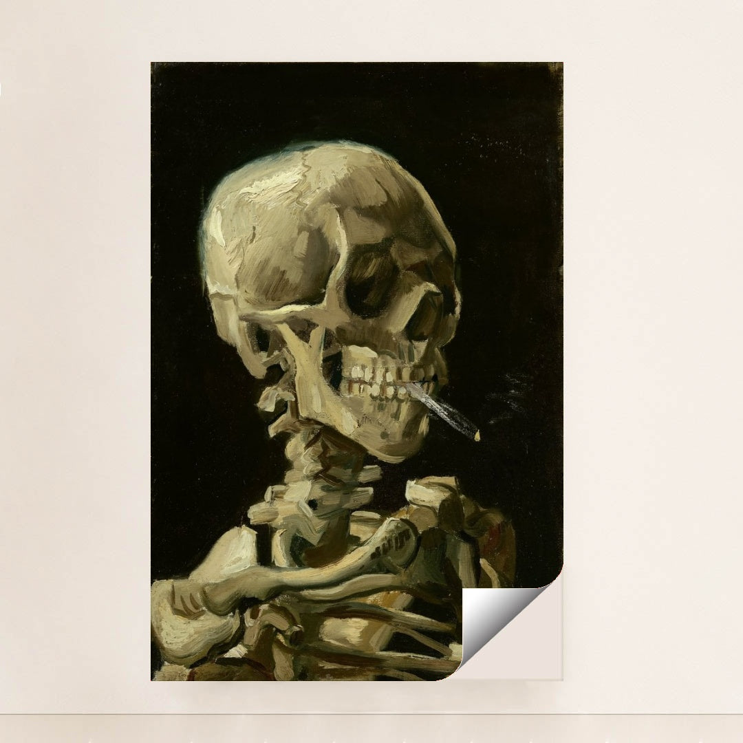 Skull With Burning Cigarette by Vincent van Gogh - Peeliez