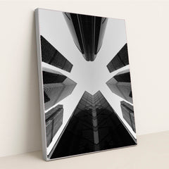 Skyline Symmetry by Mesut Yalçın - Silver Frame Stretchiez
