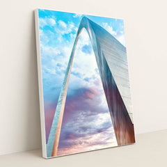 Skyward Steel Arch by Vinson Pham - White Frame Stretchiez
