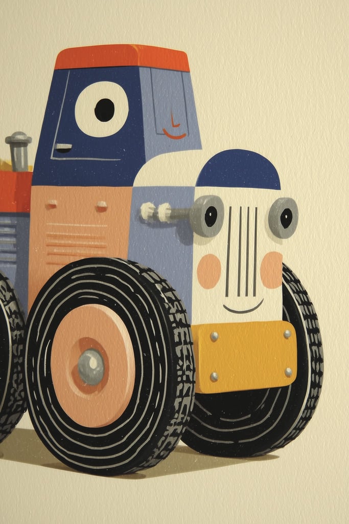 Smiling Tractor by Melissa King
