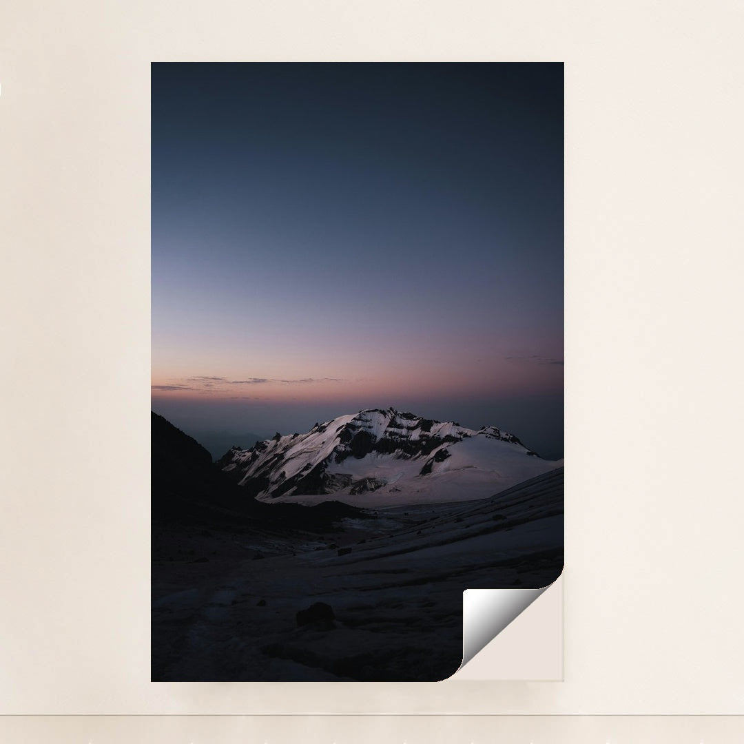 A snow covered mountain with a sky background by Slava Auchynnikau - Peeliez