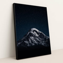 Snowy Peak by Maksim Samuilionak - Black Frame Stretchiez