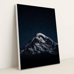 Snowy Peak by Maksim Samuilionak - White Frame Stretchiez