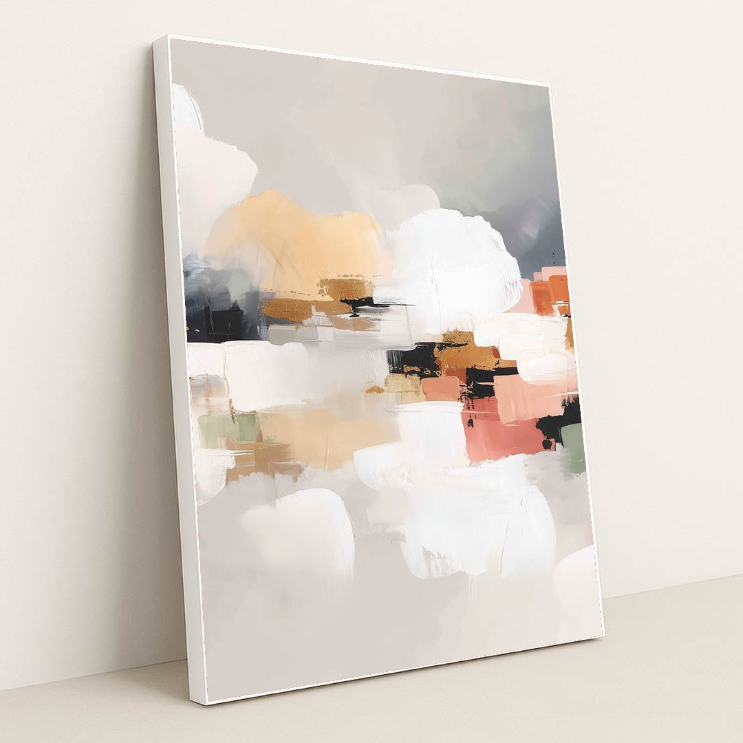 Soft Cityscape by Damian Chan - White Frame Stretchiez