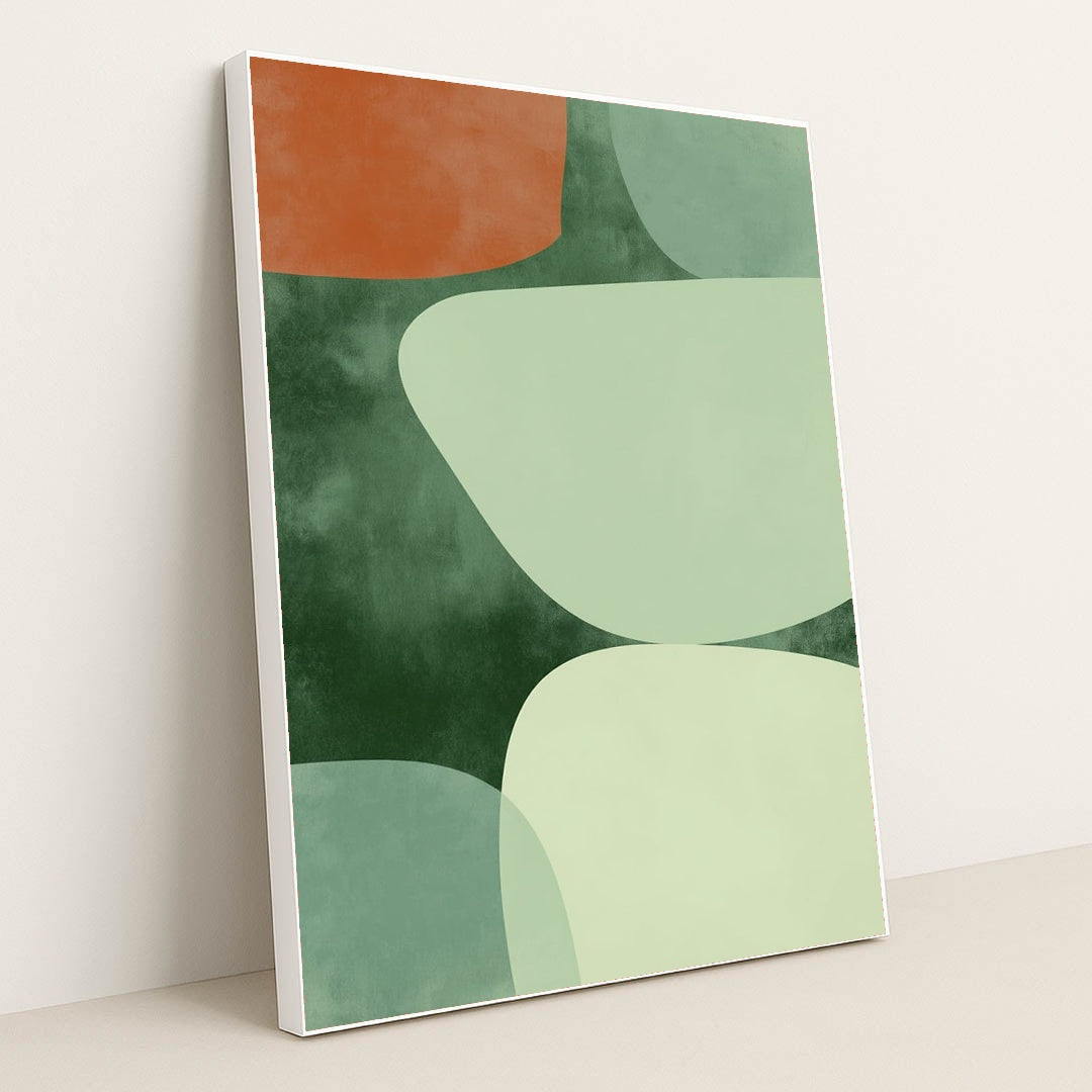 Soft Geometry I by Wall Gusto™ - White Frame Stretchiez