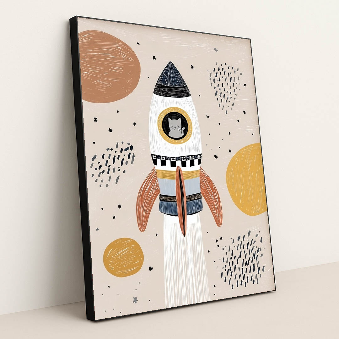 Space Explorer by Melissa King - Black Frame Stretchiez