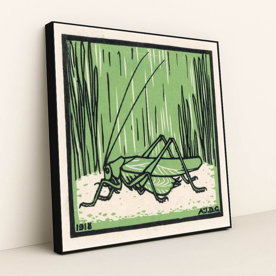 Sprinkhaan (1918) by Julie de Graag - Black Frame Stretchiez