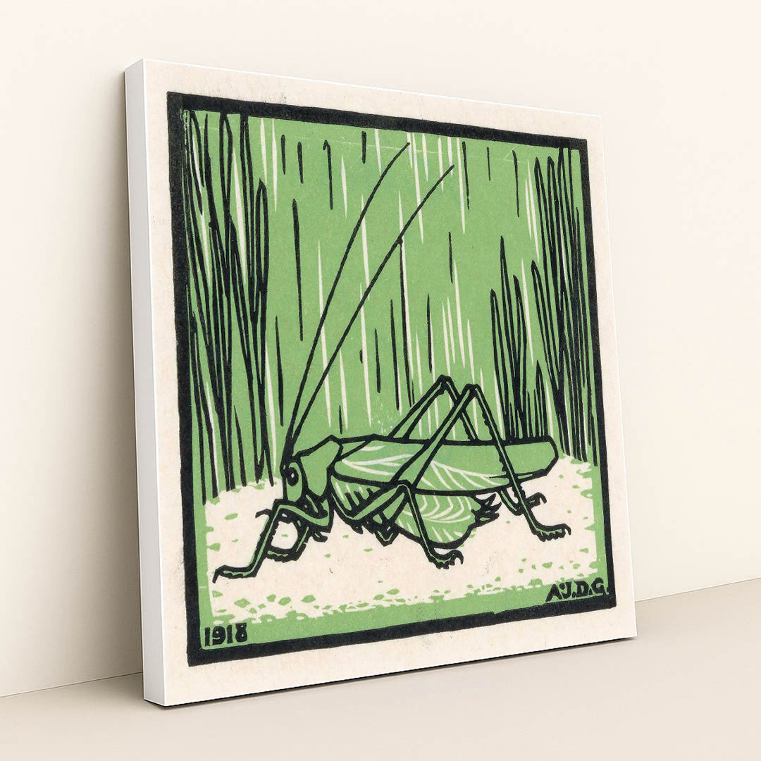 Sprinkhaan (1918) by Julie de Graag - White Frame Stretchiez