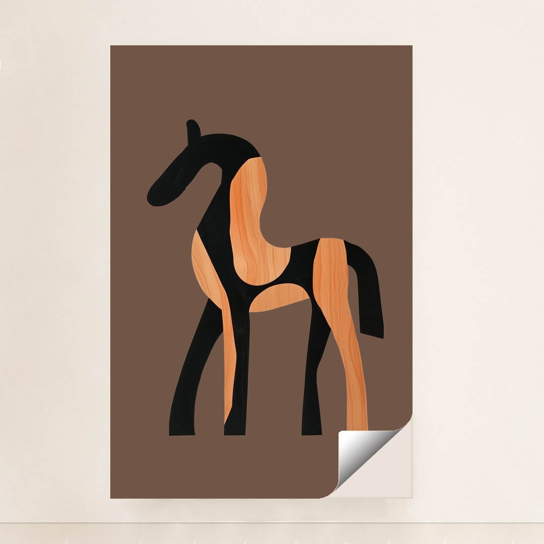 Standing Horse Walnut Sculpture by Wall Gusto™ - Peeliez