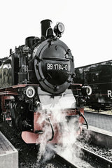 Classic Steam Locomotive at Railway Station by Felix Mittermeier