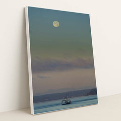 Ferry at Twilight in Steilacoom by JOHN CALLERY - White Frame Stretchiez