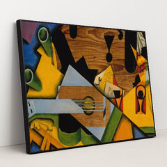 Still Life with a Guitar (1913) by Juan Gris - Black Frame Stretchiez