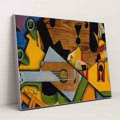 Still Life with a Guitar (1913) by Juan Gris - Silver Frame Stretchiez