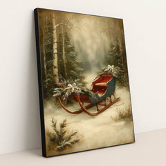 Stillness in the Snow by Wall Gusto™ - Black Frame Stretchiez