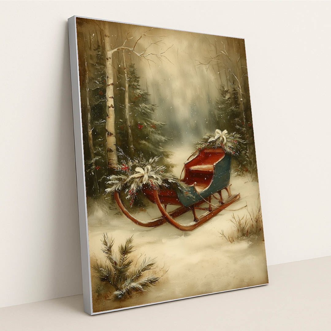 Stillness in the Snow by Wall Gusto™ - Silver Frame Stretchiez