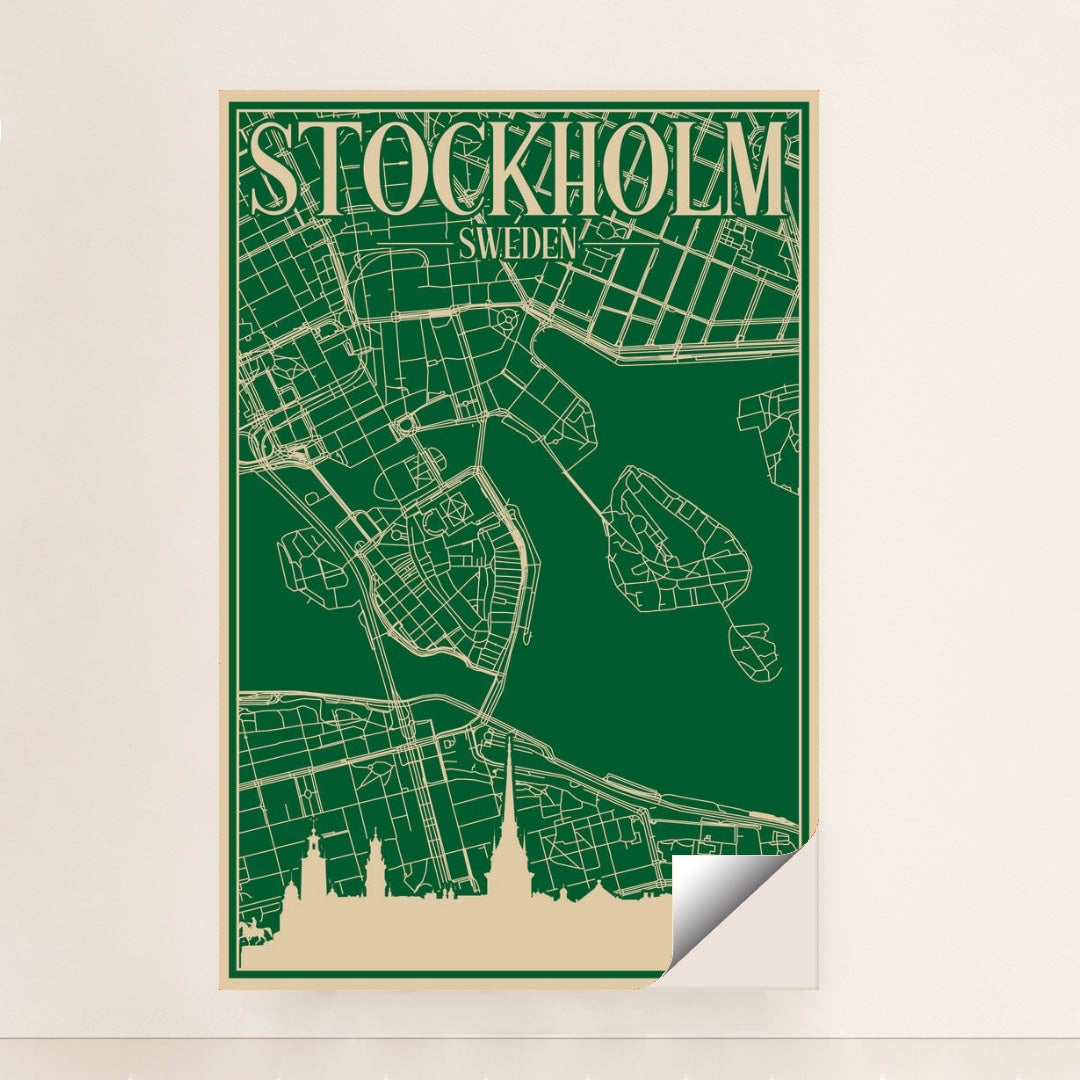 Blueprint of Stockholm's Urban Road Network by Anonymous - Peeliez