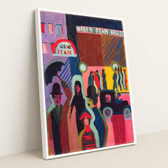Store in the rain (1927) by Ernst Ludwig Kirchner - White Frame Stretchiez
