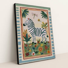 Stripes and Blooms by Anna Stone - Black Frame Stretchiez