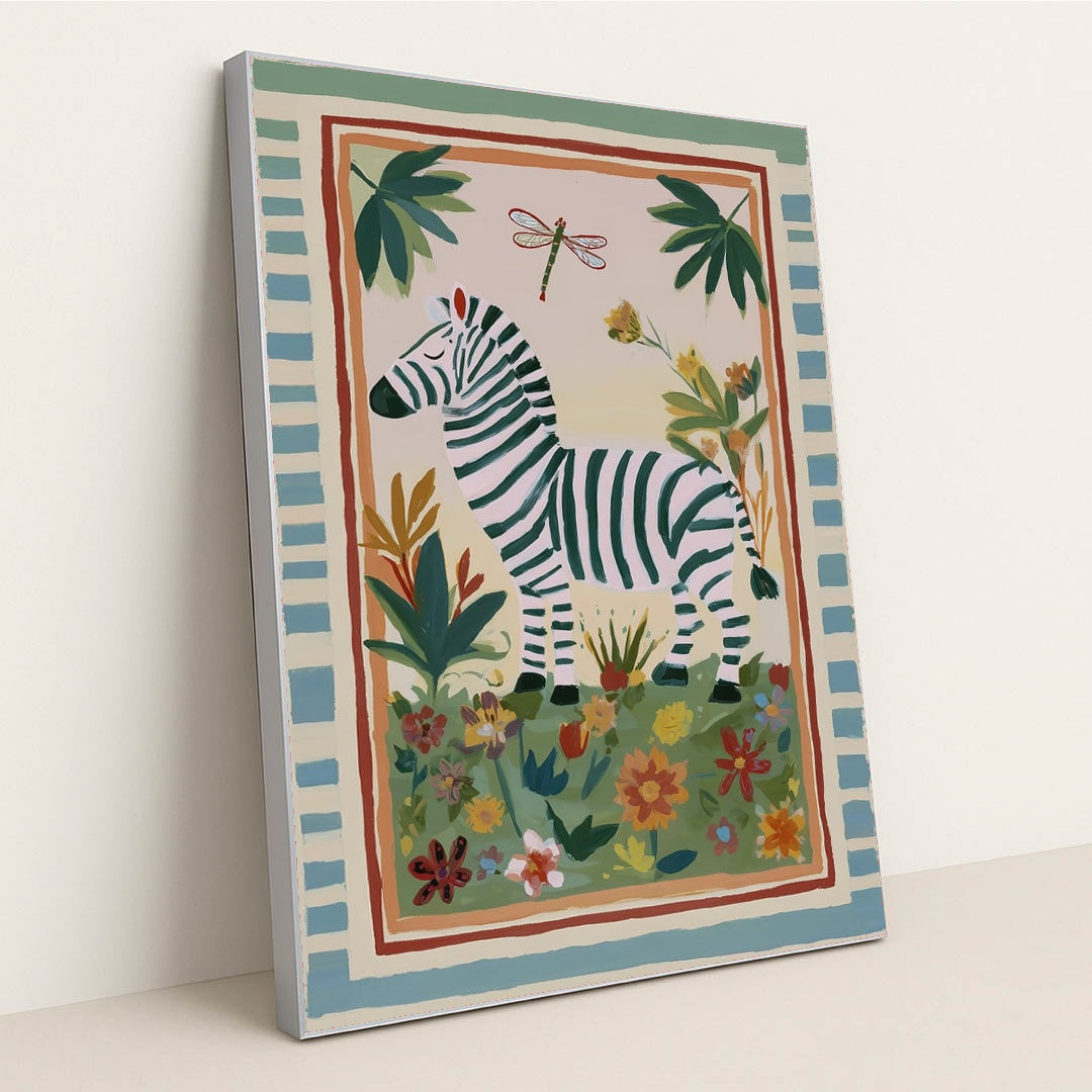 Stripes and Blooms by Anna Stone - Silver Frame Stretchiez