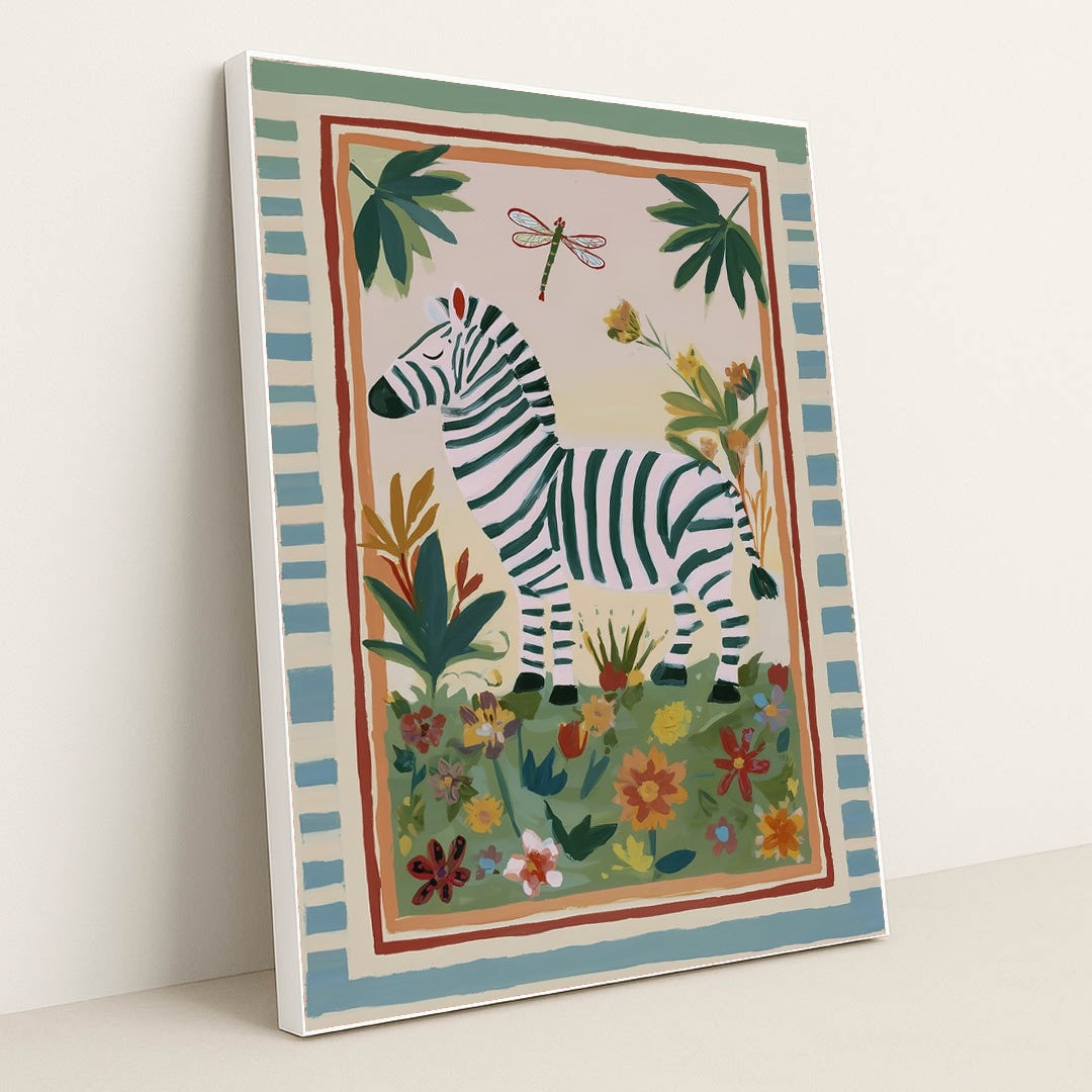 Stripes and Blooms by Anna Stone - White Frame Stretchiez