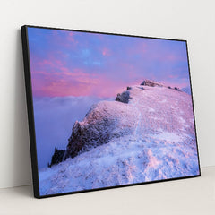 Summit Above the Clouds by Daniel Mirlea - Black Frame Stretchiez