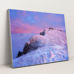 Summit Above the Clouds by Daniel Mirlea - Silver Frame Stretchiez