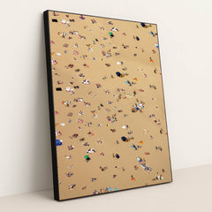 Sunbathers on Sand by Jason Hawke - Black Frame Stretchiez