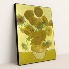 Sunflowers (fourth version) by Vincent Van Gogh - Black Frame Stretchiez
