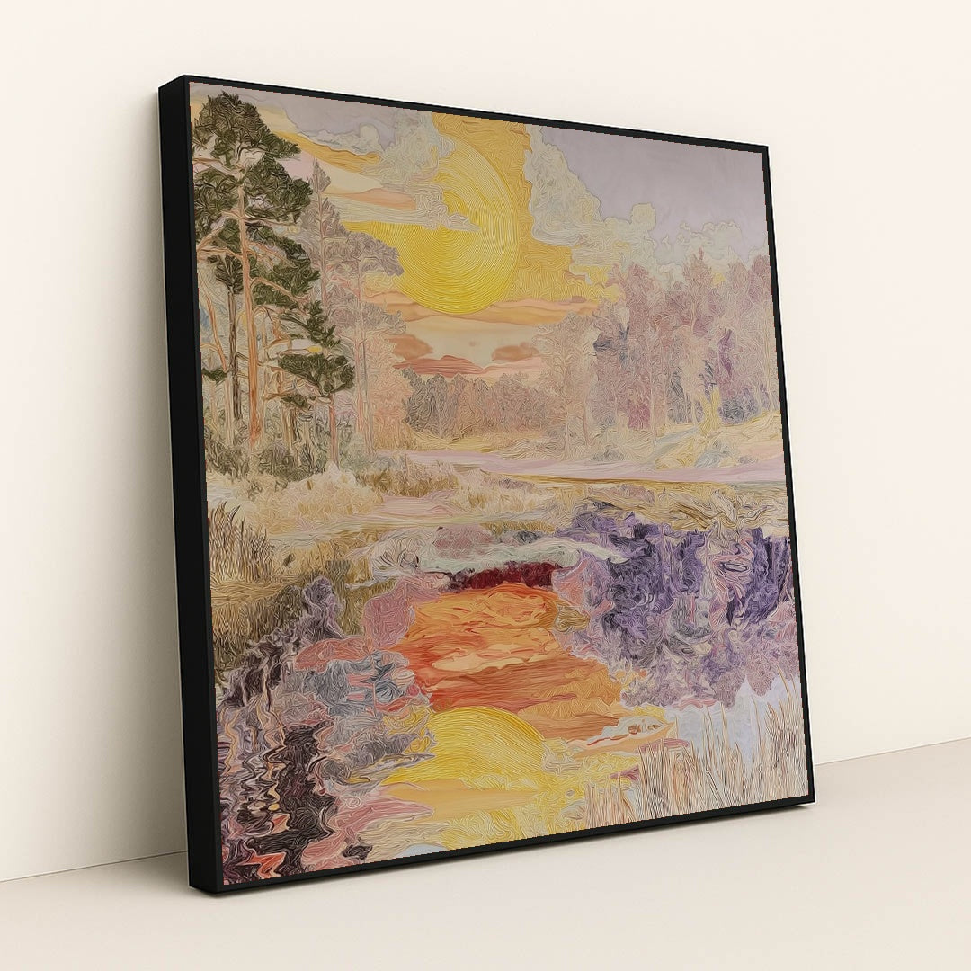 Sunrise Tapestry by Sarah Jones - Black Frame Stretchiez