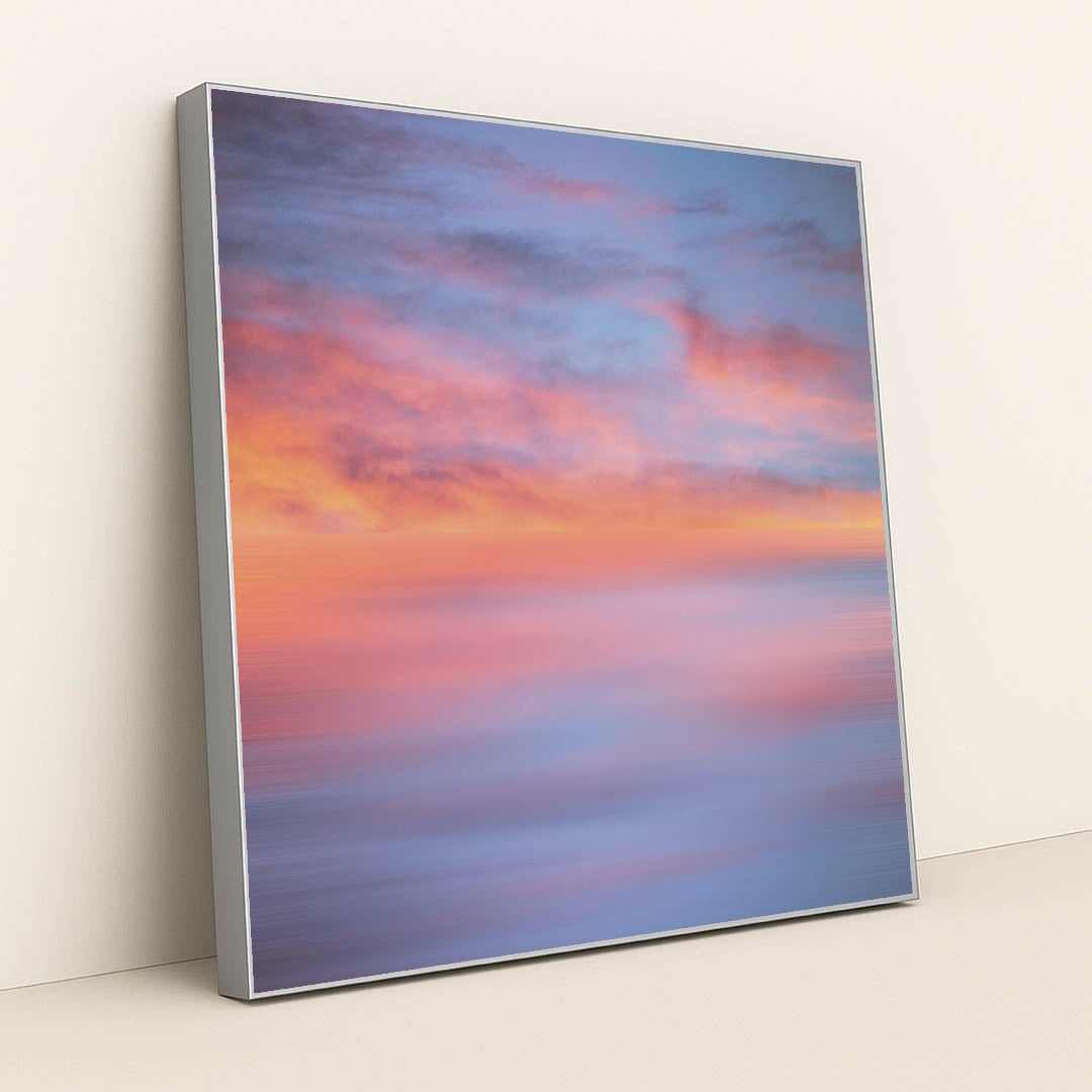 Vibrant Sunset Sky by Animesh Srivastava - Silver Frame Stretchiez