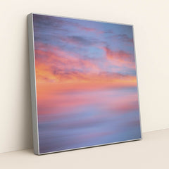 Vibrant Sunset Sky by Animesh Srivastava - Silver Frame Stretchiez