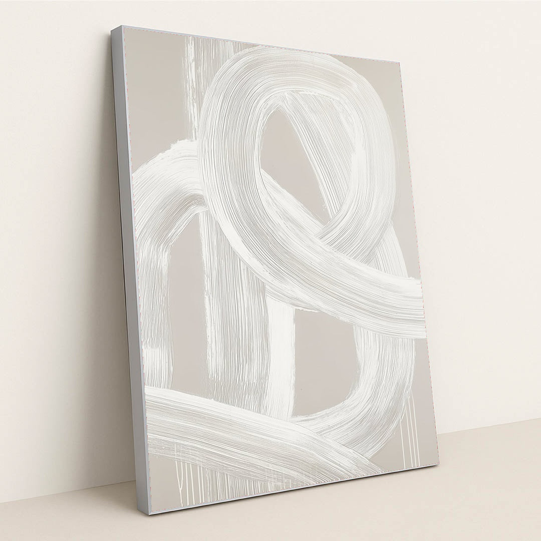 Swirling Tranquility Abstract by Celeste - Silver Frame Stretchiez