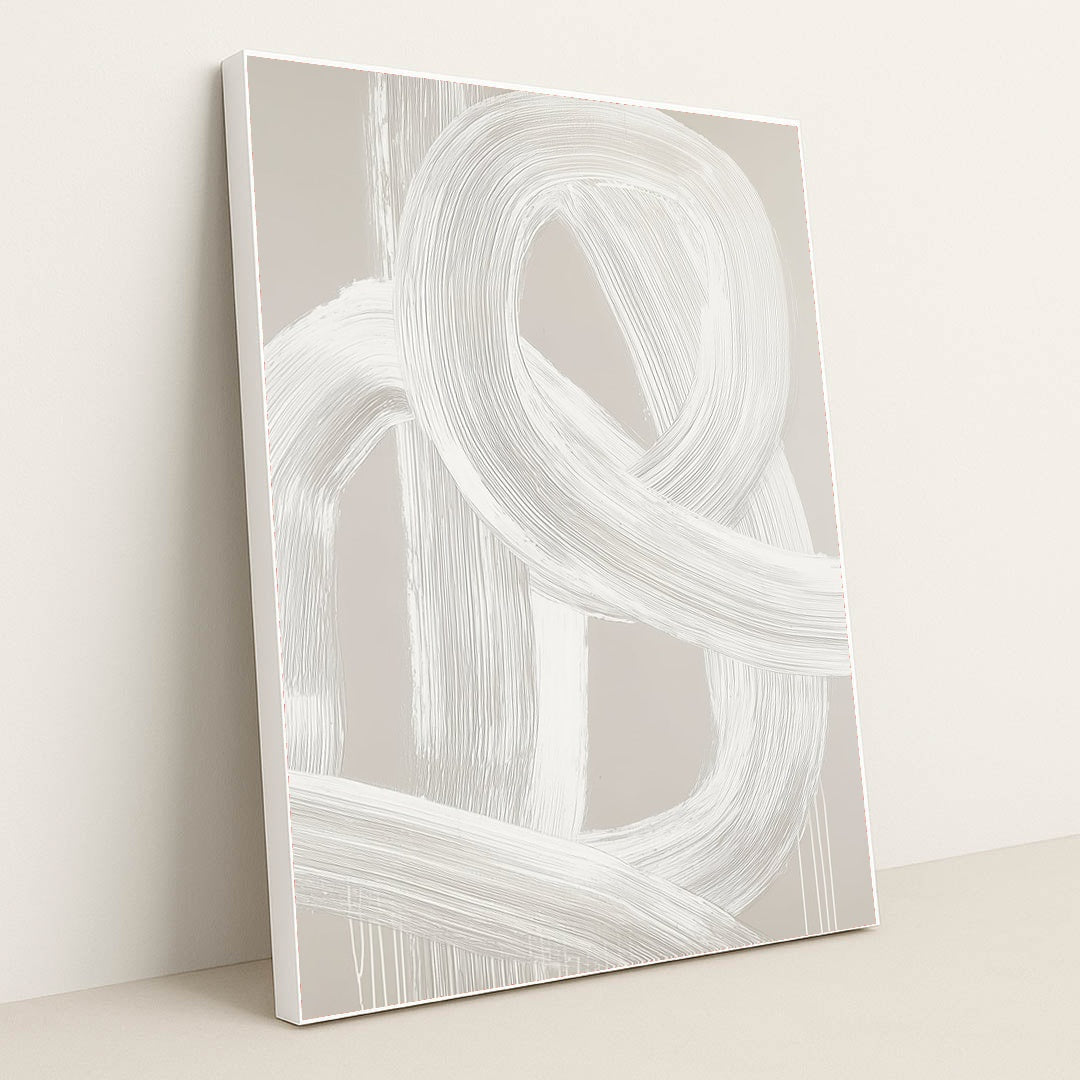 Swirling Tranquility Abstract by Celeste - White Frame Stretchiez