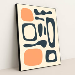 Terracotta Glyphs by Wall Gusto™ - Black Frame Stretchiez