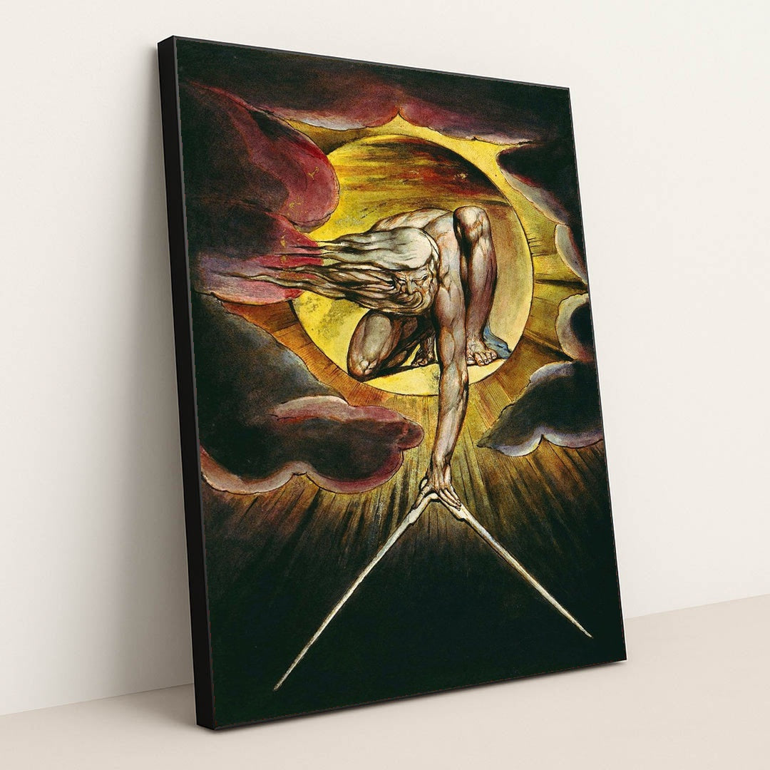 The Ancient of Days by William Blake - Black Frame Stretchiez