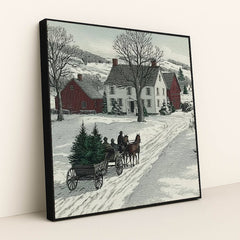 The Christmas Tree Run by James Green - Black Frame Stretchiez