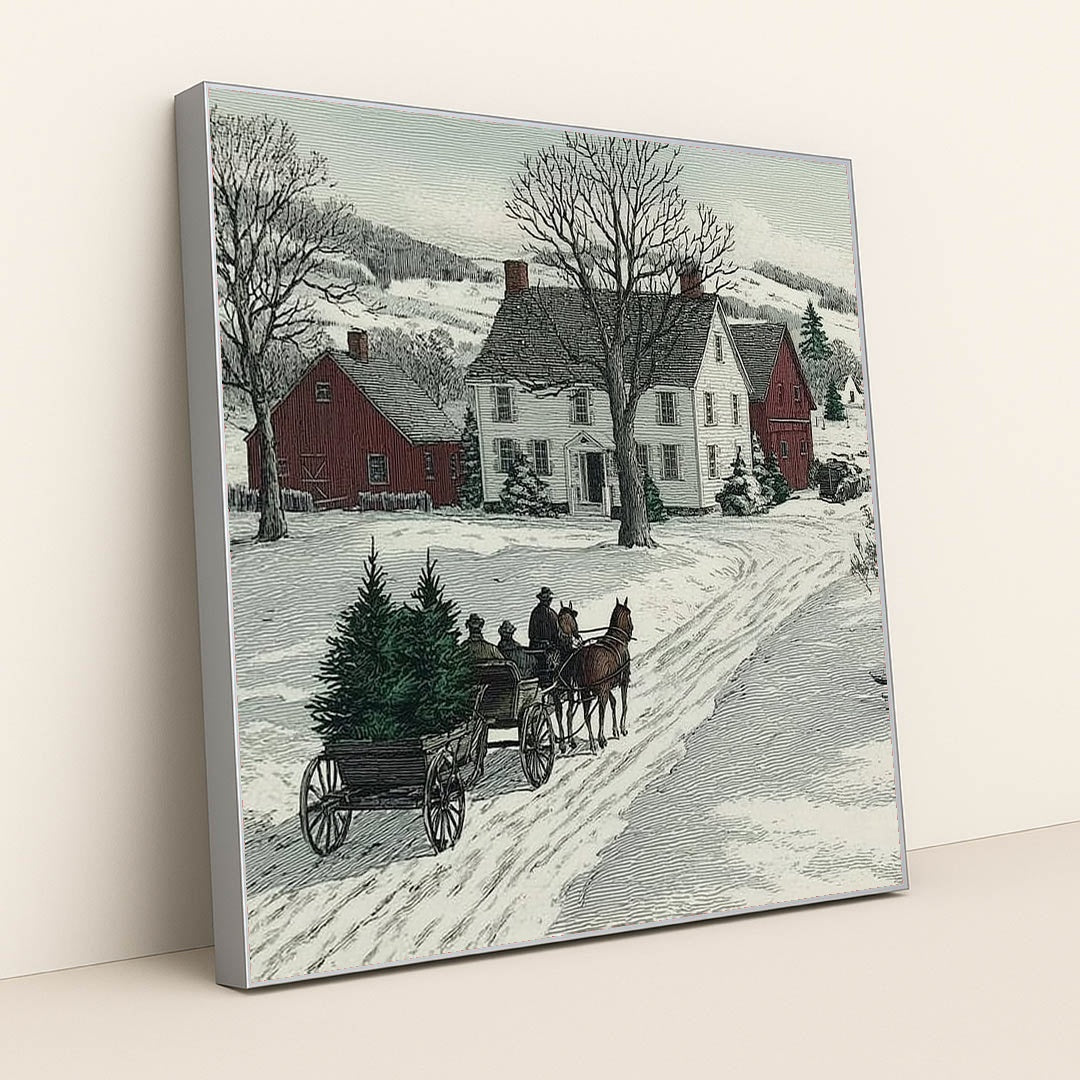 The Christmas Tree Run by James Green - Silver Frame Stretchiez