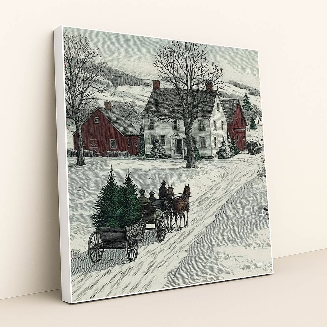 The Christmas Tree Run by James Green - White Frame Stretchiez