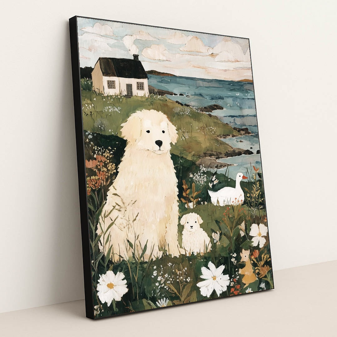 The Coastal Watch by Anna Stone - Black Frame Stretchiez