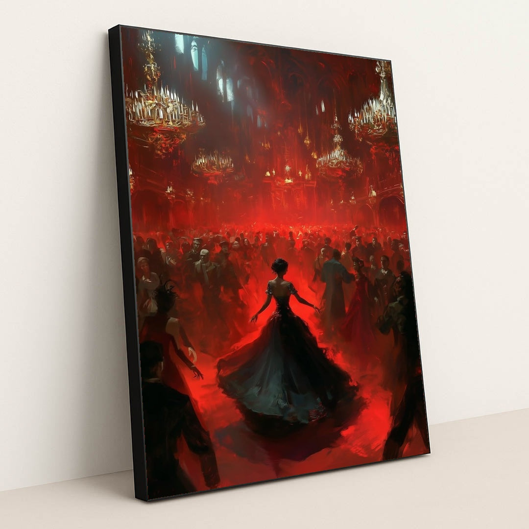 The Crimson Waltz by Seven Akins - Black Frame Stretchiez