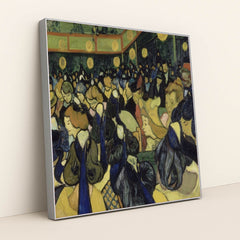 The Dance Hall In Arles (1888) by Vincent van Gogh - Silver Frame Stretchiez