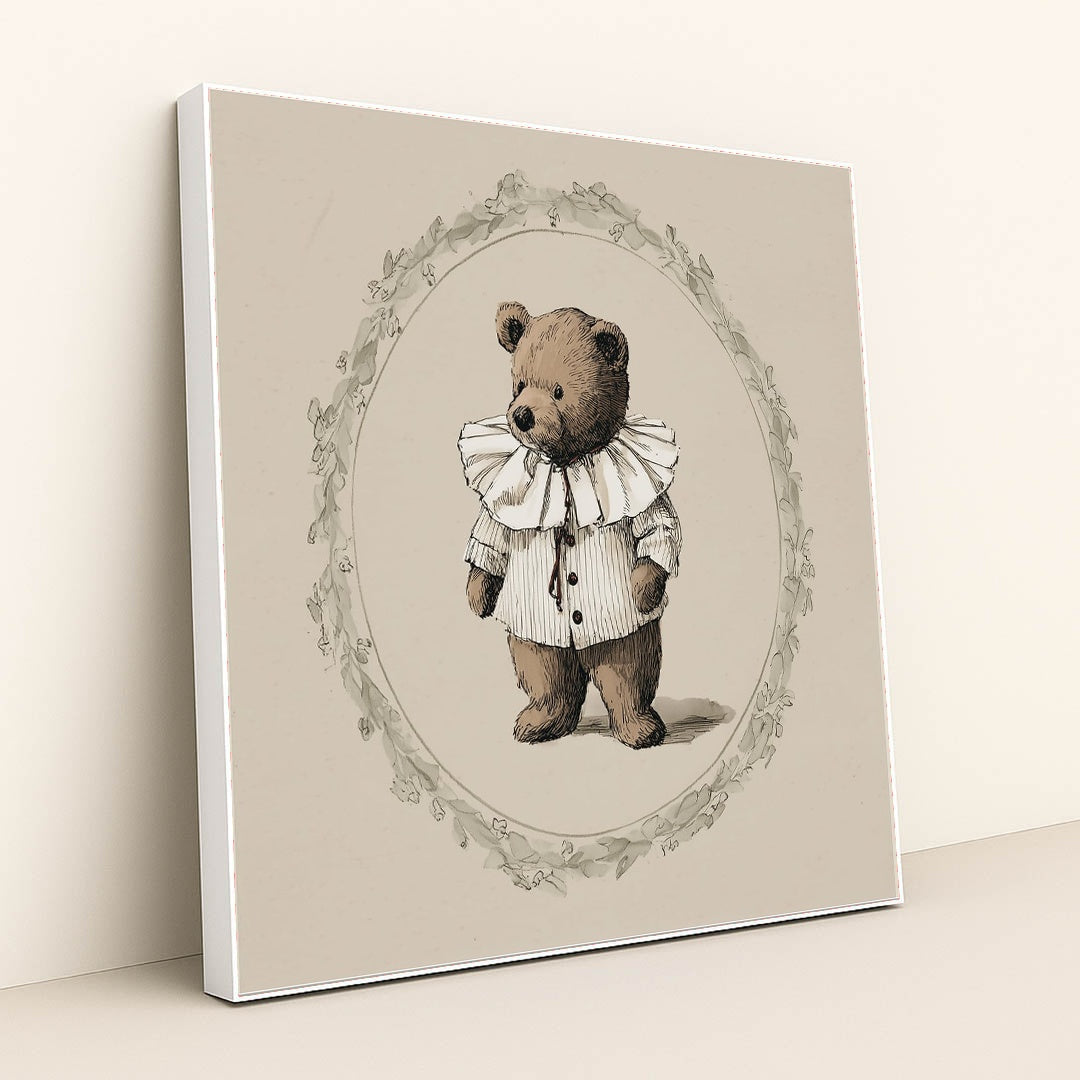 The Distinguished Bear by Anna Stone - White Frame Stretchiez