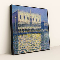 The Doges Palace (Le Palais ducal) by Claude Monet - Black Frame Stretchiez